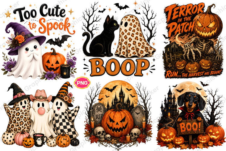 Spooky Season PNG, Halloween Sublimation, Trending Halloween example image 1