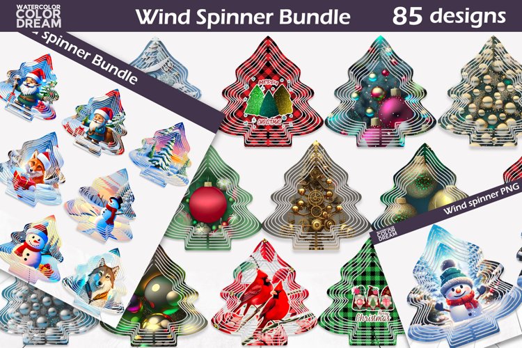 Christmas Wind Spinner Bundle | Christmas Tree Wind Spinner example image 1