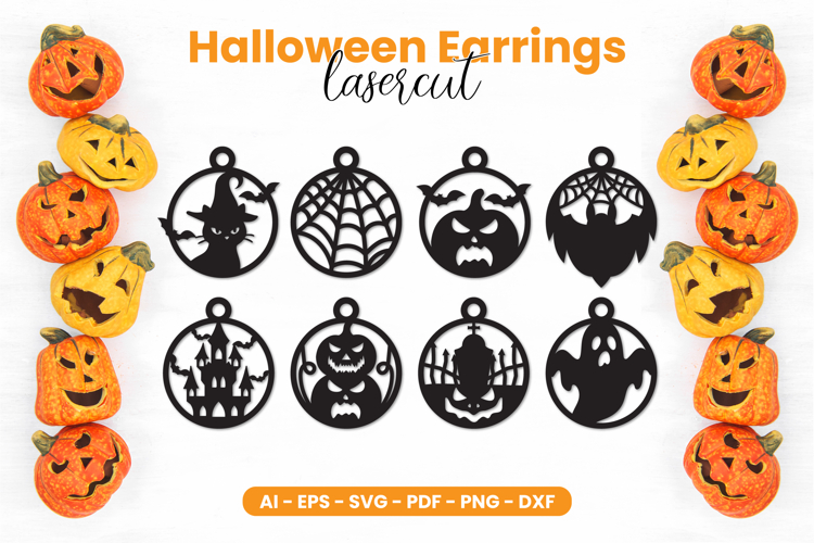 Halloween Earrings Laser Cut Bundle