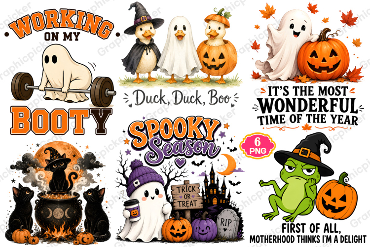 Trending Halloween PNG, Spooky Season PNG, Funny Halloween