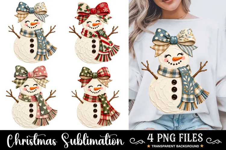 Snowman Christmas PNG, Trendy Winter Christmas Holiday PNG