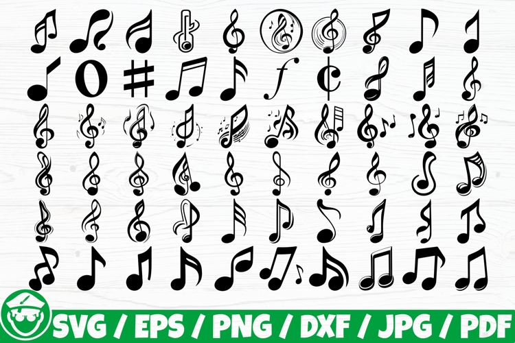 Musical Notes / Sounds Notes x60 Silhouette / SVG BUNDLE