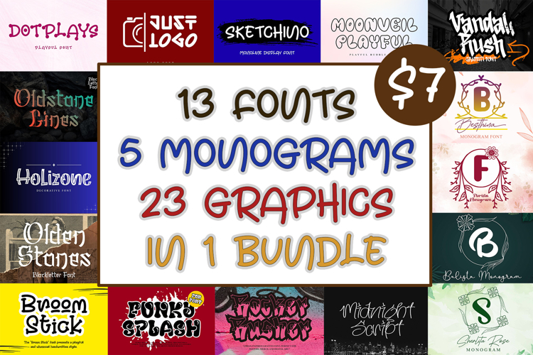 Ultimate Fonts   Graphics Bundle