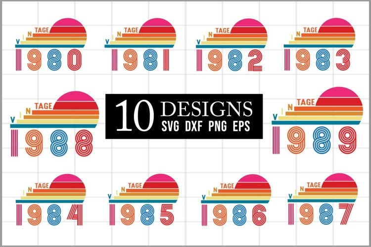 Vintage Birthday Svg Image 8