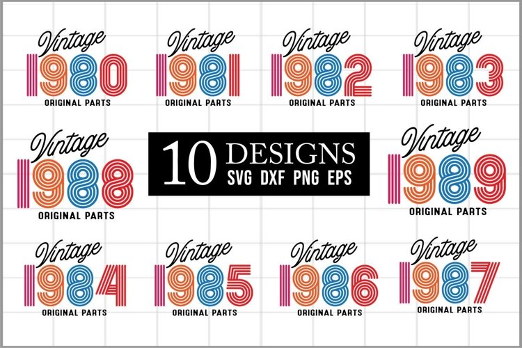 Vintage Birthday Svg Image 17