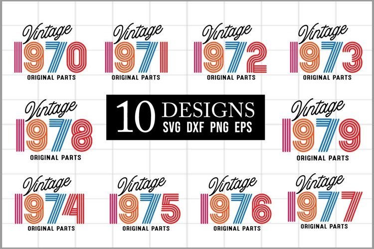 Vintage Birthday Svg