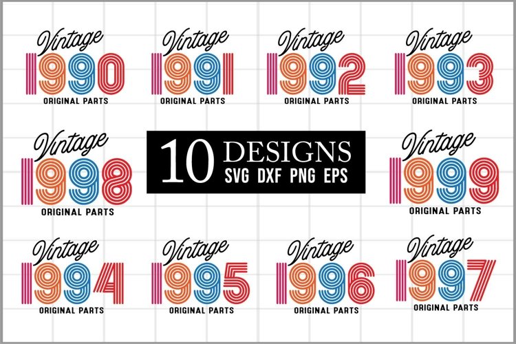 Vintage Birthday Svg Image 6