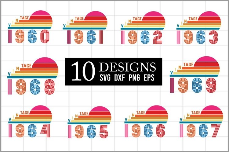 Vintage Birthday Svg
