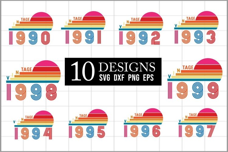 Vintage 1990s SVG Design