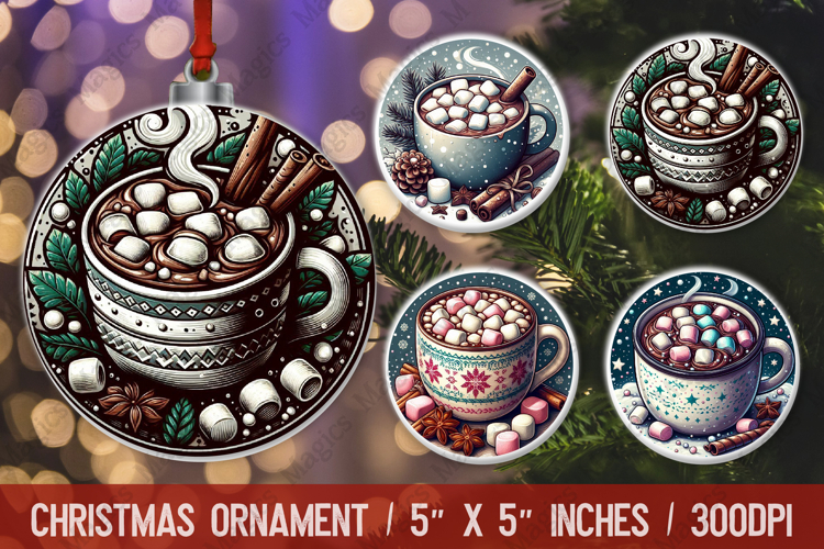 Christmas ornaments sublimation design