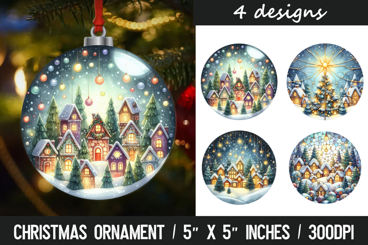 Christmas ornaments sublimation design