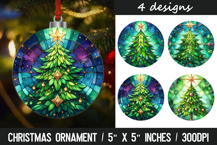 Christmas ornaments sublimation design