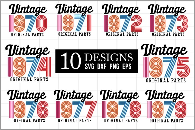 Vintage Birthday Svg Image 19