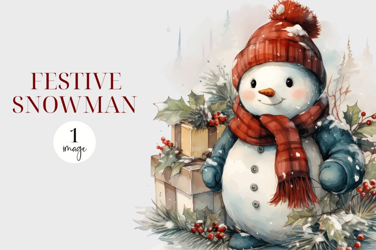 Cute Snowman Clipart Image 11