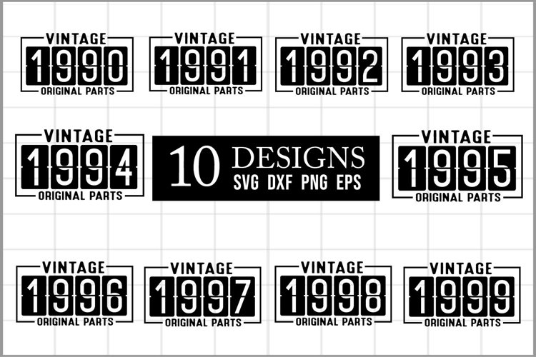 Vintage Birthday Svg Image 9