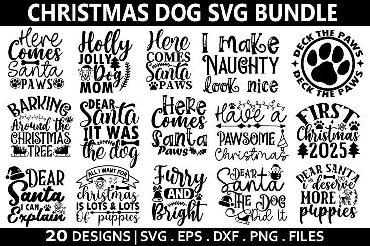 Christmas Dog SVG Bundle - Christmas Design