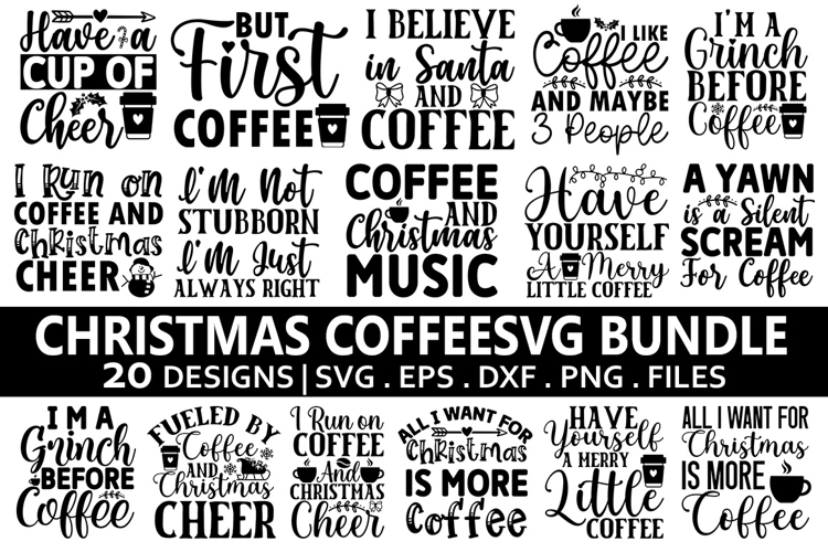 Christmas Coffee SVG Bundle - Christmas T-shirt Design
