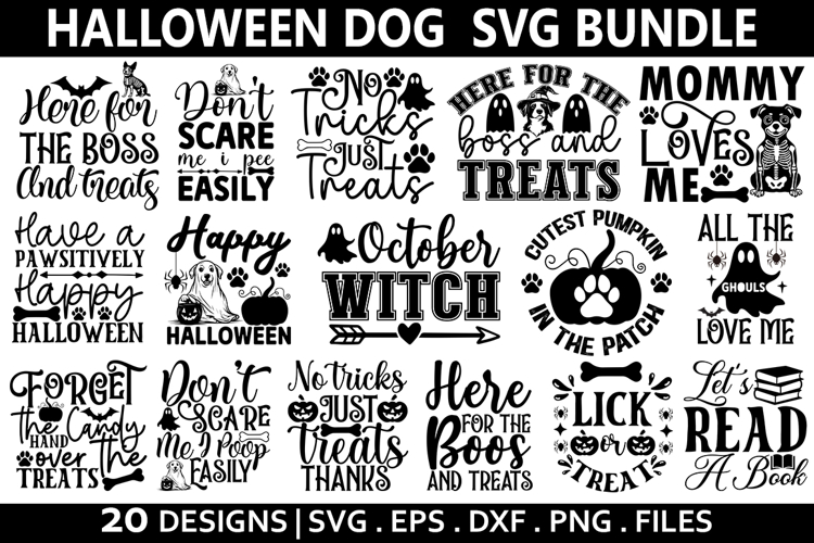 Halloween Dog SVG Bundle - Halloween T-shirt Design