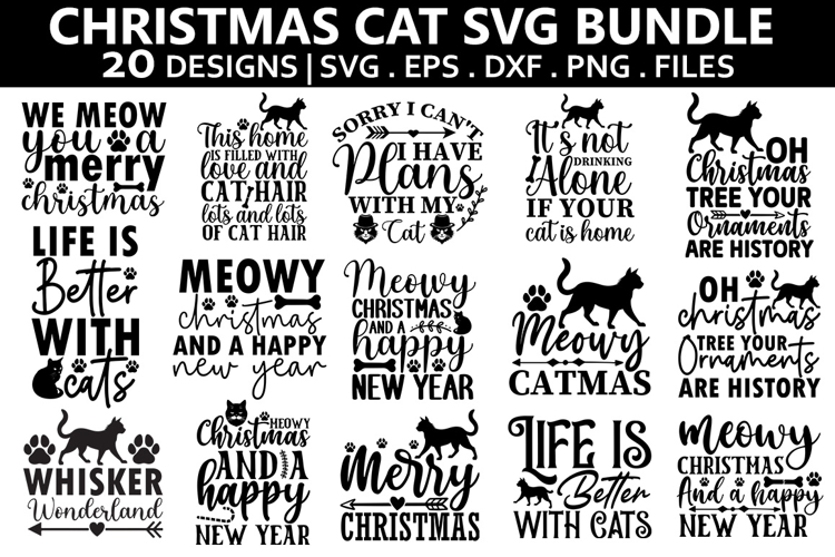 Christmas Cat Clipart Image 4