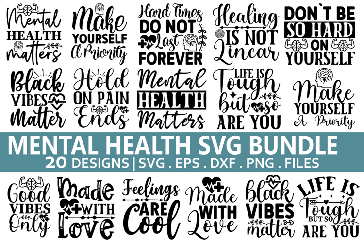 Mental Health SVG Bundle - Mental Health Design