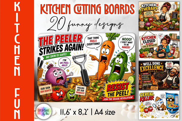 Funny Sarcastic Kitchen Cutting Board Design Collection