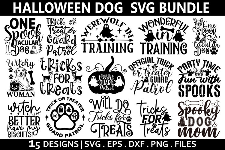 Halloween Dog SVG Bundle - Halloween T-shirt Design