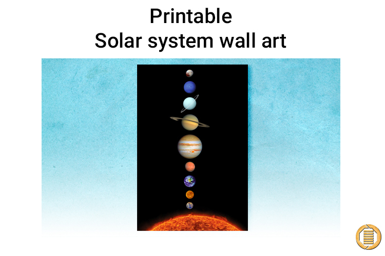 Printable Solar System poster wall art decor
