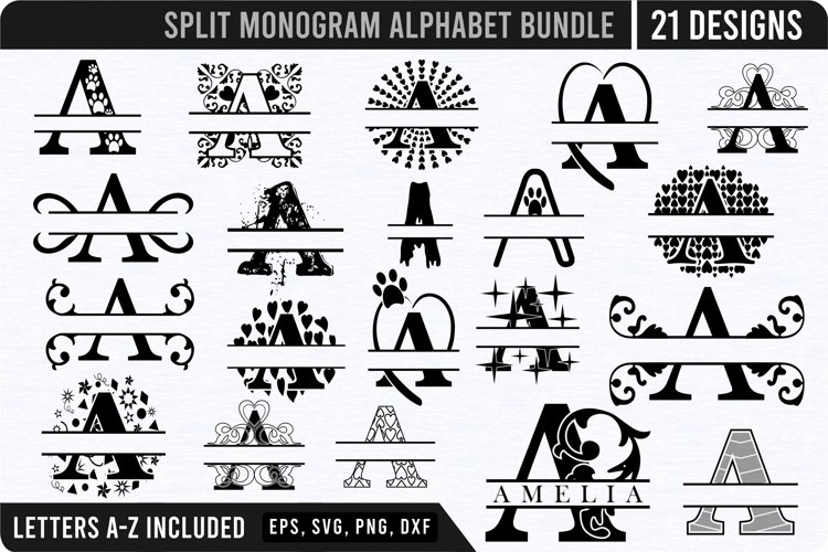 Split Monogram SVGs Image 22