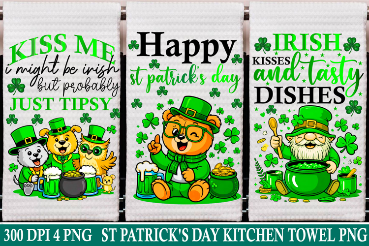 St Patricks Day Kitchen Towel PNG, St Patrick Day PNG