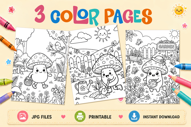 Mushroom Coloring Pages Image 10