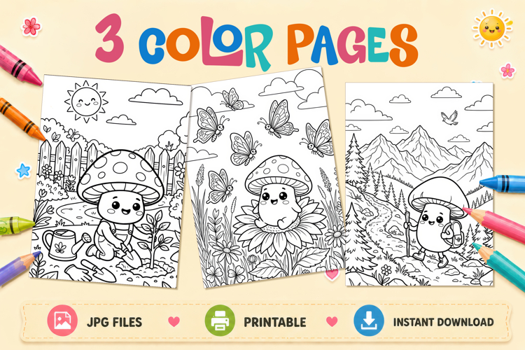 Mushroom Coloring Pages Image 9