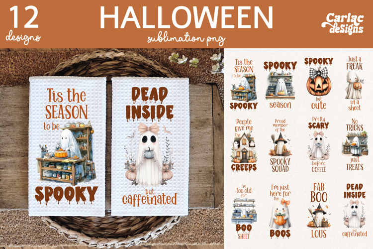 Halloween Sublimation Design, Halloween Towel Sublimation