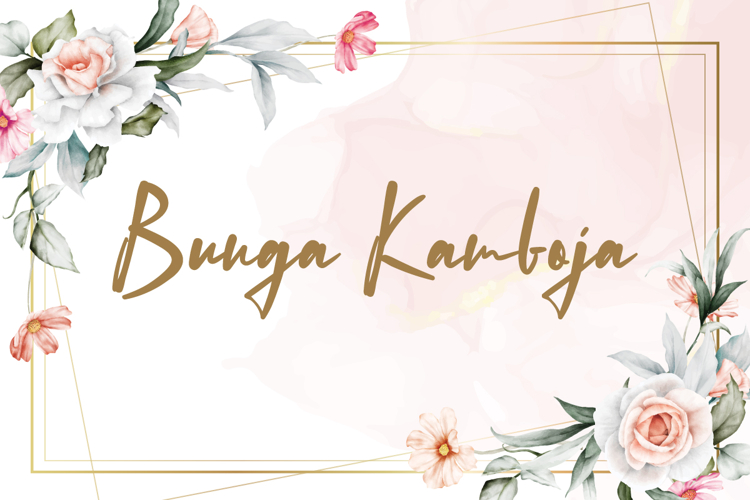Bunga Kamboja Font