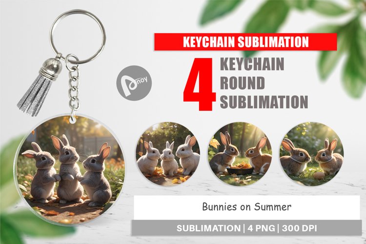 Keychain Botanical Spring Flowers