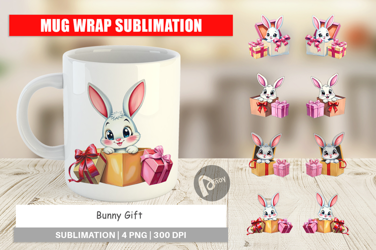 Mug Wrap Bunny Gift