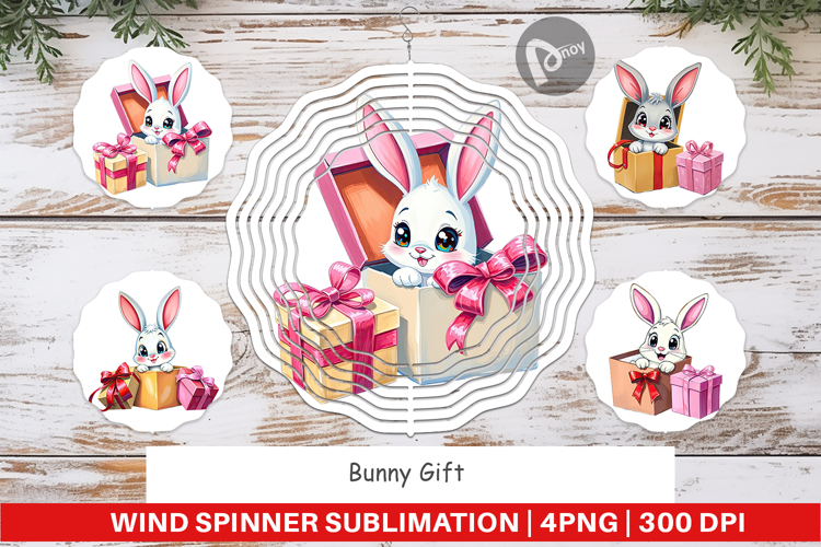 Wind Spinner Bunny Gift