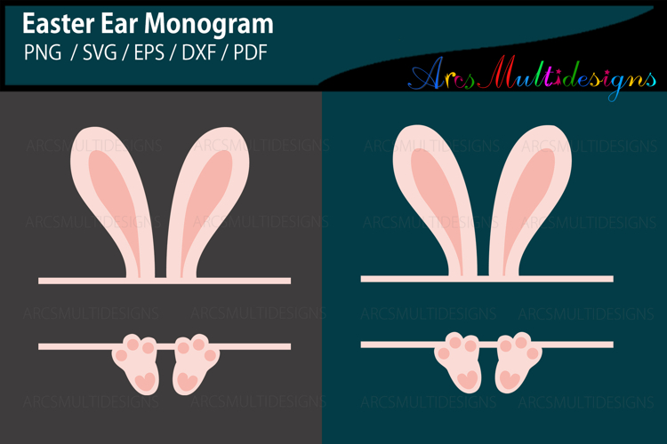 Easter Ear Monogram