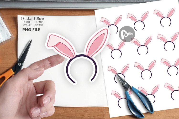 Bunny Headband Sticker