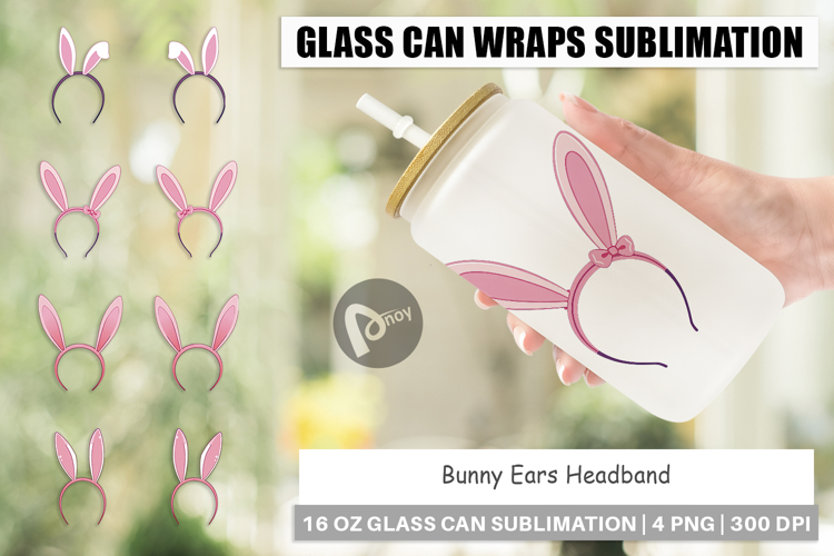 Glass Can Bunny Headband