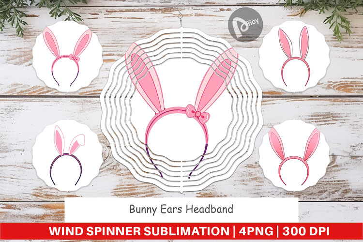 Wind Spinner Bunny Headband example image 1
