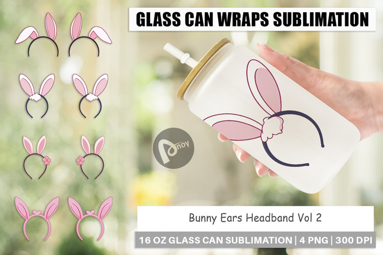 Glass Can Bunny Headband