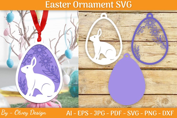 Easter Eggs Layered, Easter Ornaments layered