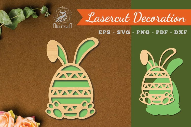 Bunny Egg Laser Cut Decoration