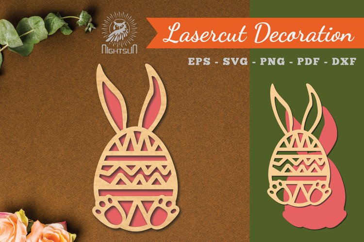 Bunny Egg Laser Cut Decoration
