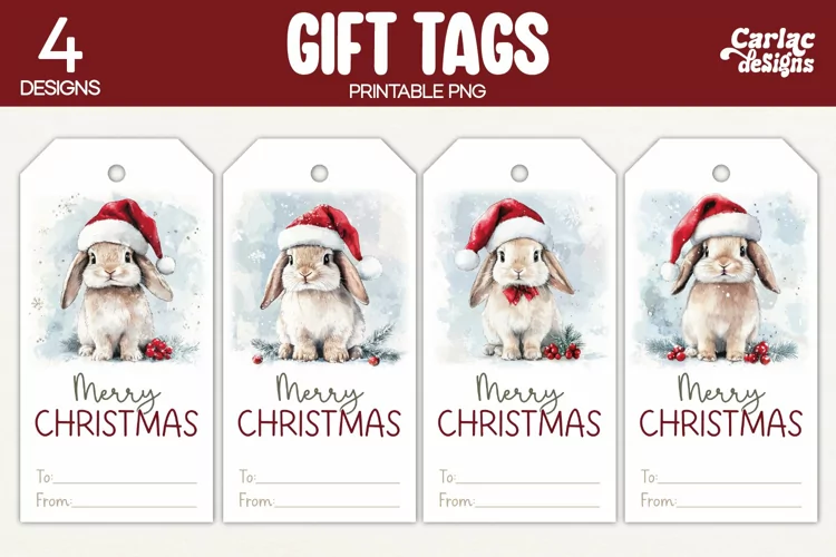 Christmas Gift Tags, Merry Christmas Printable Tags