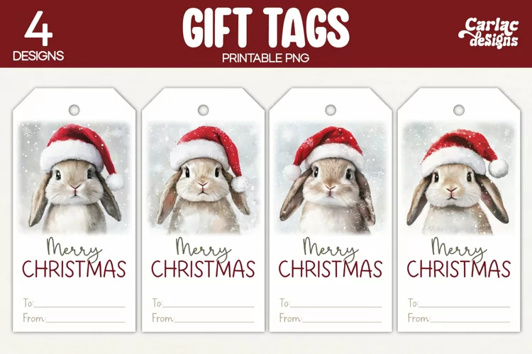 Christmas Gift Tags, Merry Christmas Printable Tags