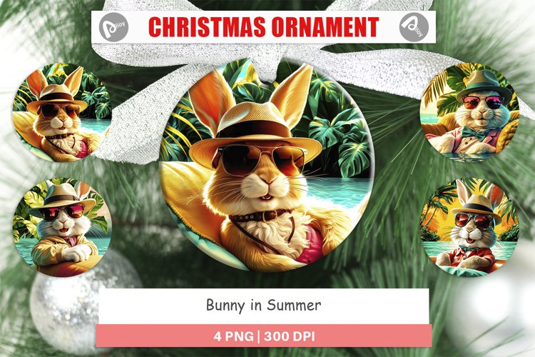 Christmas Ornaments Bunny in Summer