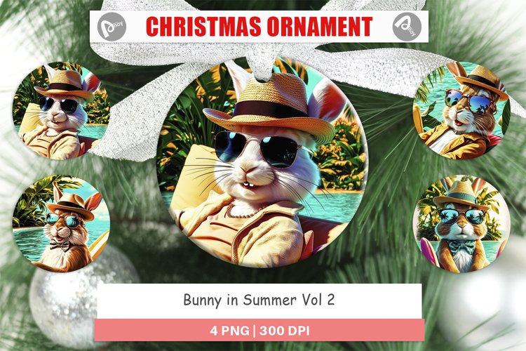 Christmas Ornaments Bunny in Summer