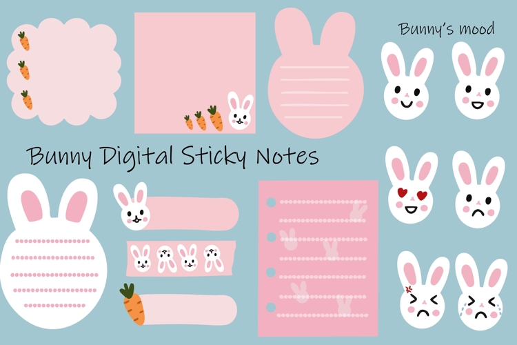 Bunny Digital Sticky Notes
