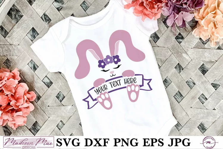 Split Easter Bunny Monogram SVG